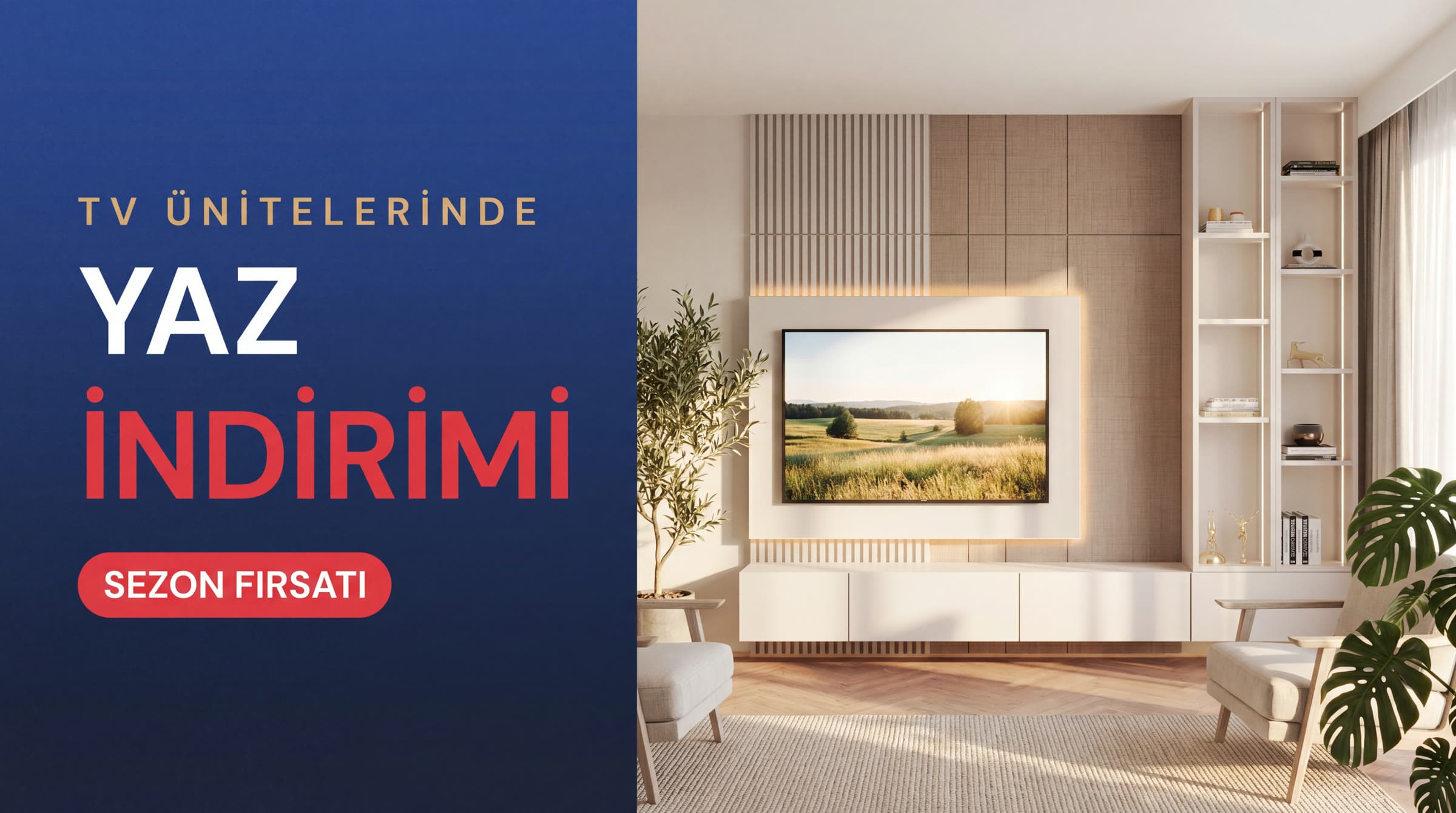 TV ünitelerinde yaz indirimi — sezon fırsatı