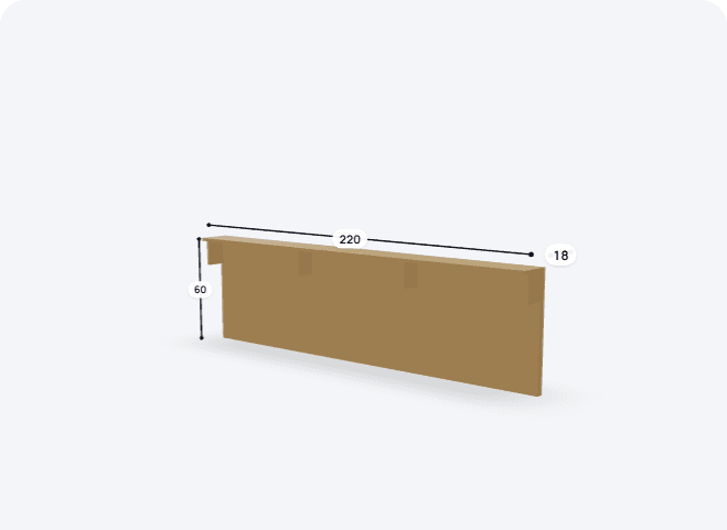 Koltuk Arkası Panel 3D görünümü